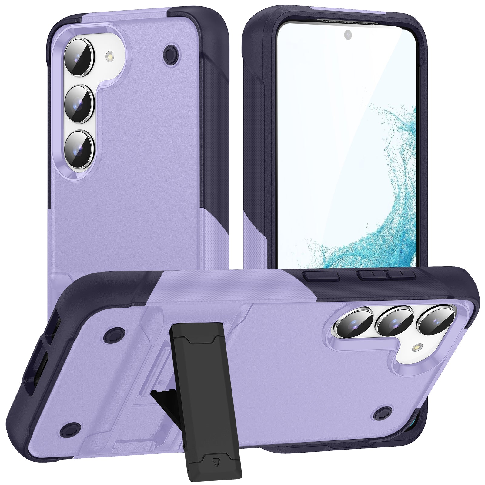 Anti-scratch Phone Cover For Samsung Galaxy S23 Kickstand PC TPU Protective Mobile Phone Case Anti-scratch Phone Cover For Samsung Galaxy S23 Kickstand PC TPU Protective Mobile Phone Case
